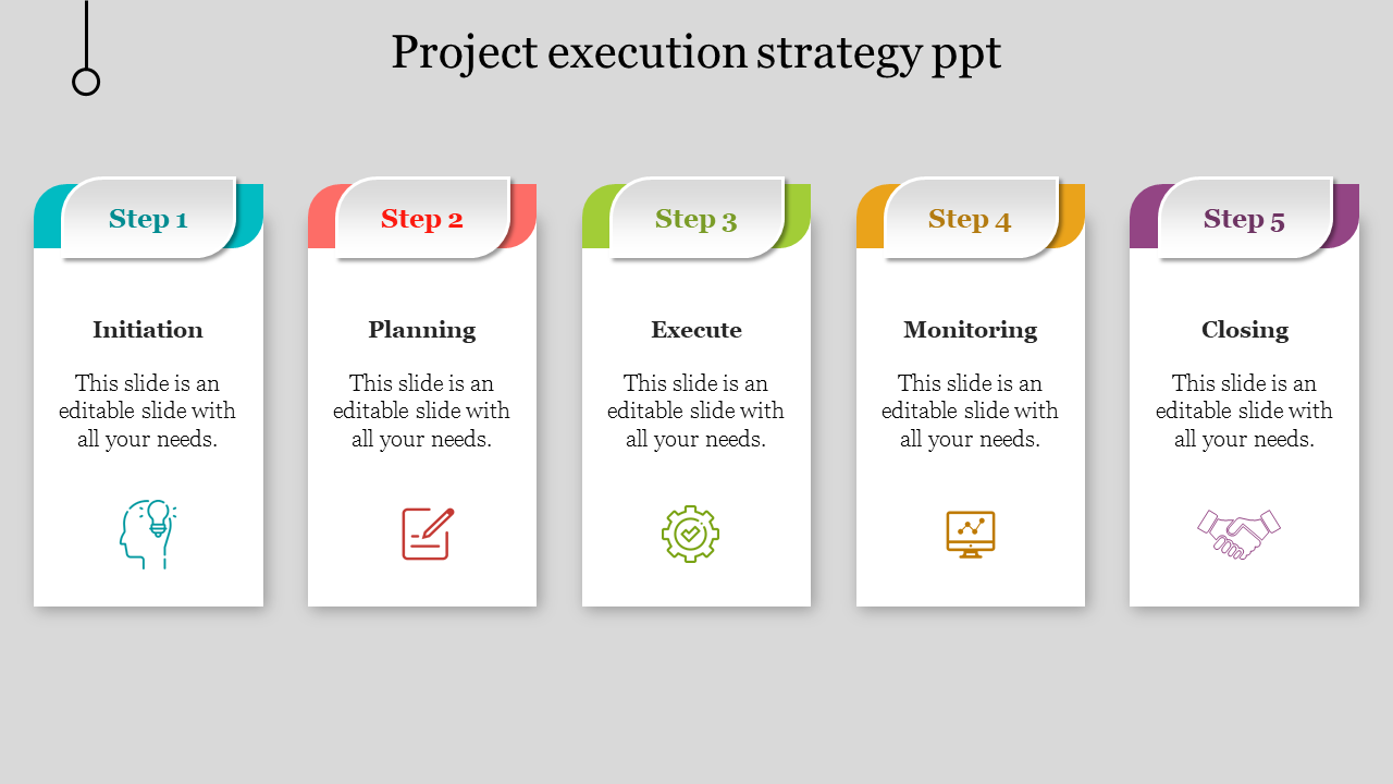 Creative Project Execution Plan Template PPT Slide